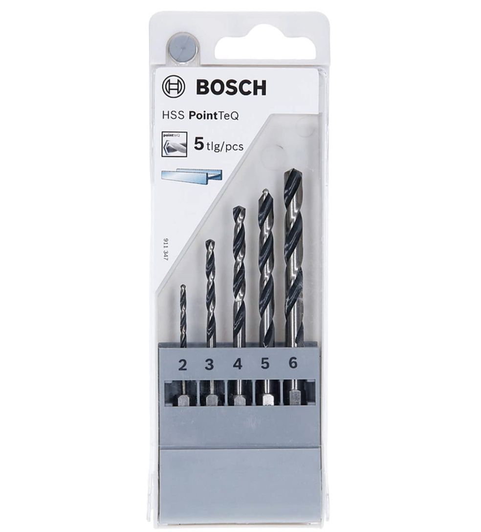 5er Set Bosch Professional PointTeQ Metall Sechskantbohrer Set 2 6 mm für 5,40€ (statt 10€)