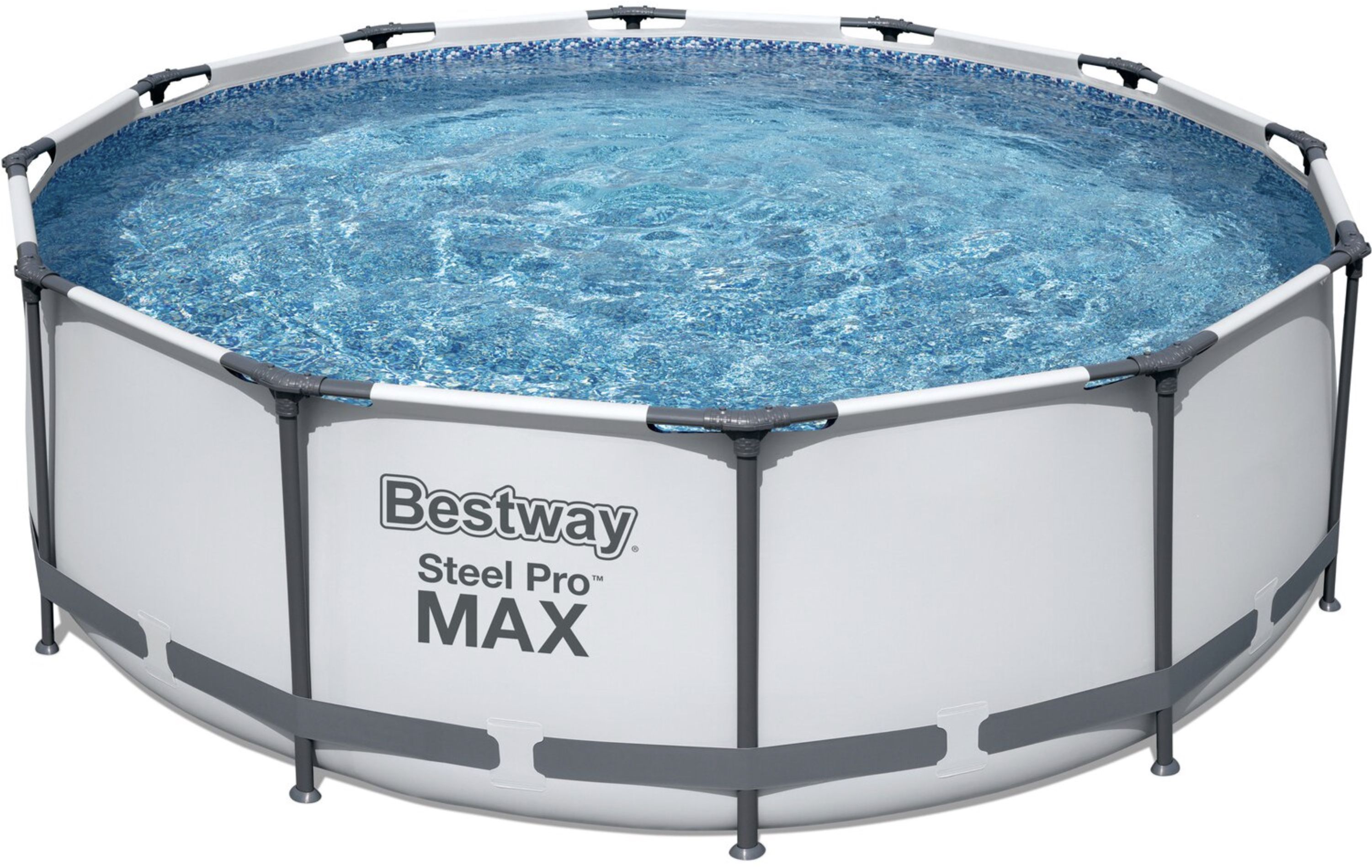 Bestway Stahlrahmenpool Set Steel Pro Max Rund Ø 366 cm inkl. Pumpe & Leiter für 329,94€ (statt 398€)