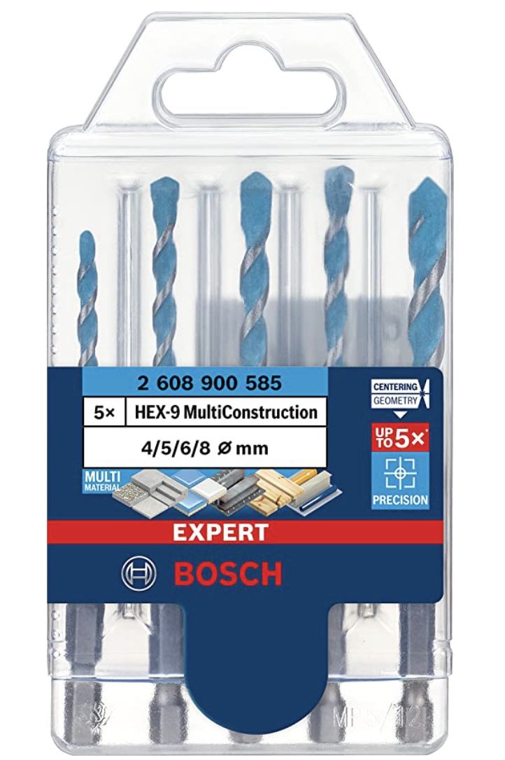 5er Set Bosch Professional Expert HEX 9 MultiConstruction Bohrer Set 4 8 mm für 12,63€ (statt 17€)   Prime