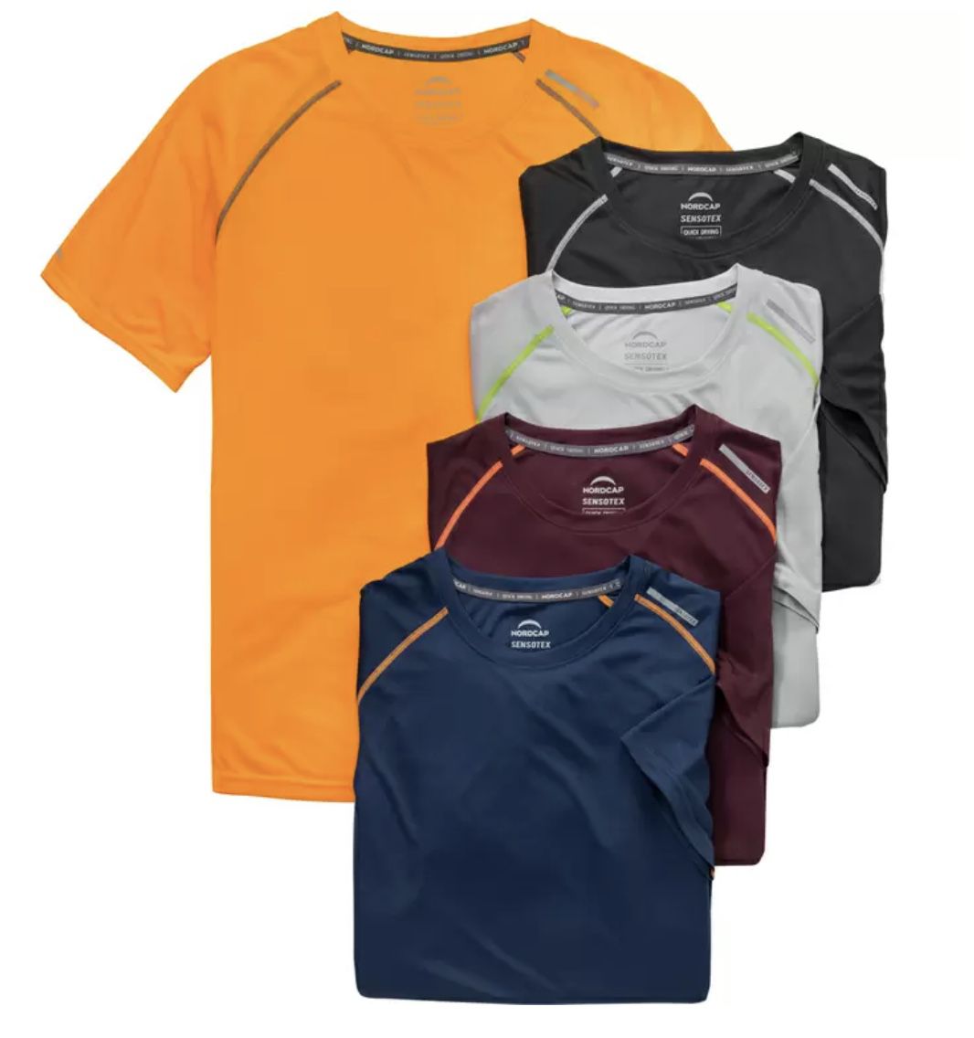 5er Pack Nordcap Funktions-Shirts für 39,99€ (statt 50€) + GRATIS große Kühltasche