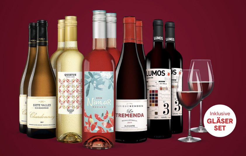 2x Días del Vino Weinpaket mit 10 Flaschen + Kellnermesser für nur 108€