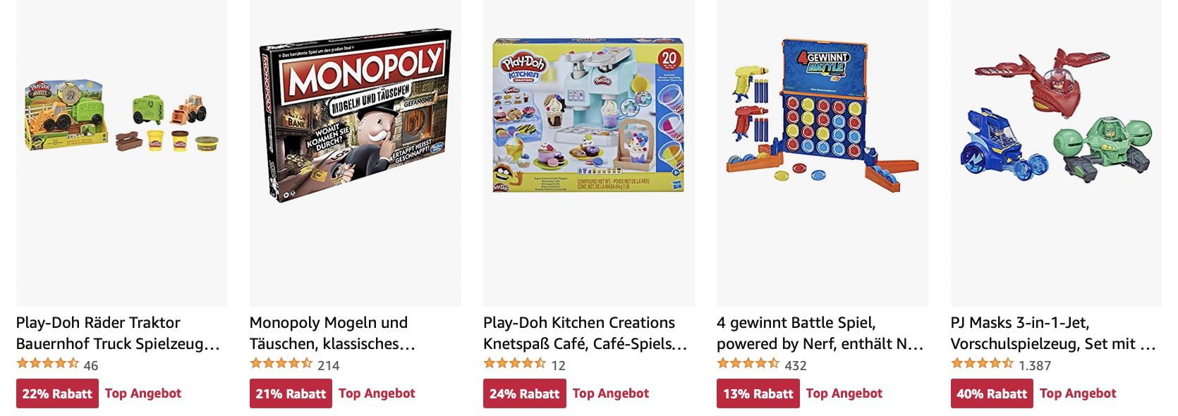 Amazon: Kids & Family Fun   Play Doh, Brettspiel Klassiker, Peppa Wutz & mehr