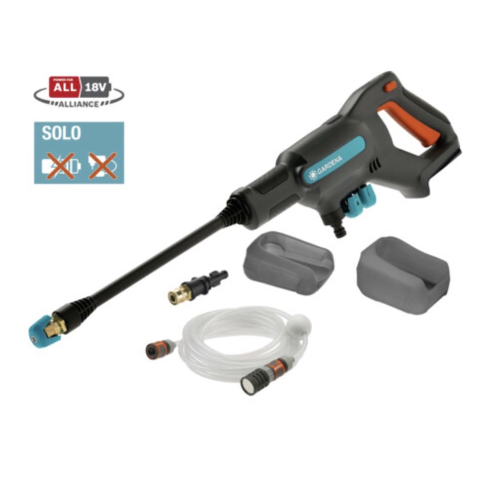 💦💦 Gardena AquaClean 24/18V P4A Akku-Mitteldruckreiniger Solo für 89,13€ (statt 100€)