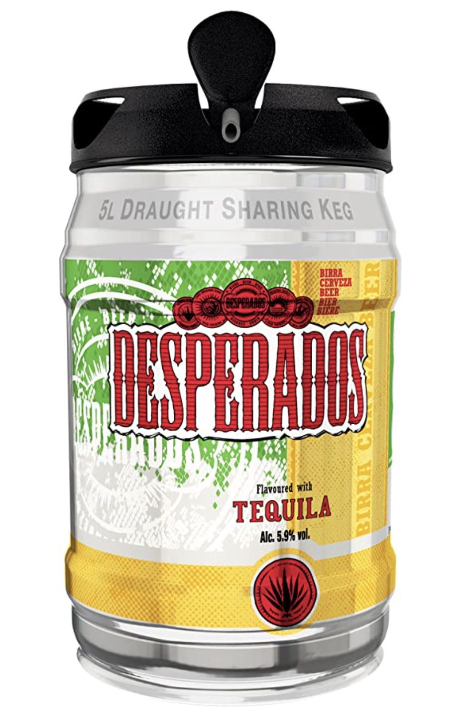 5 Liter Desperados Bier mit Tequila Partyfass für 16€ (statt 19€)