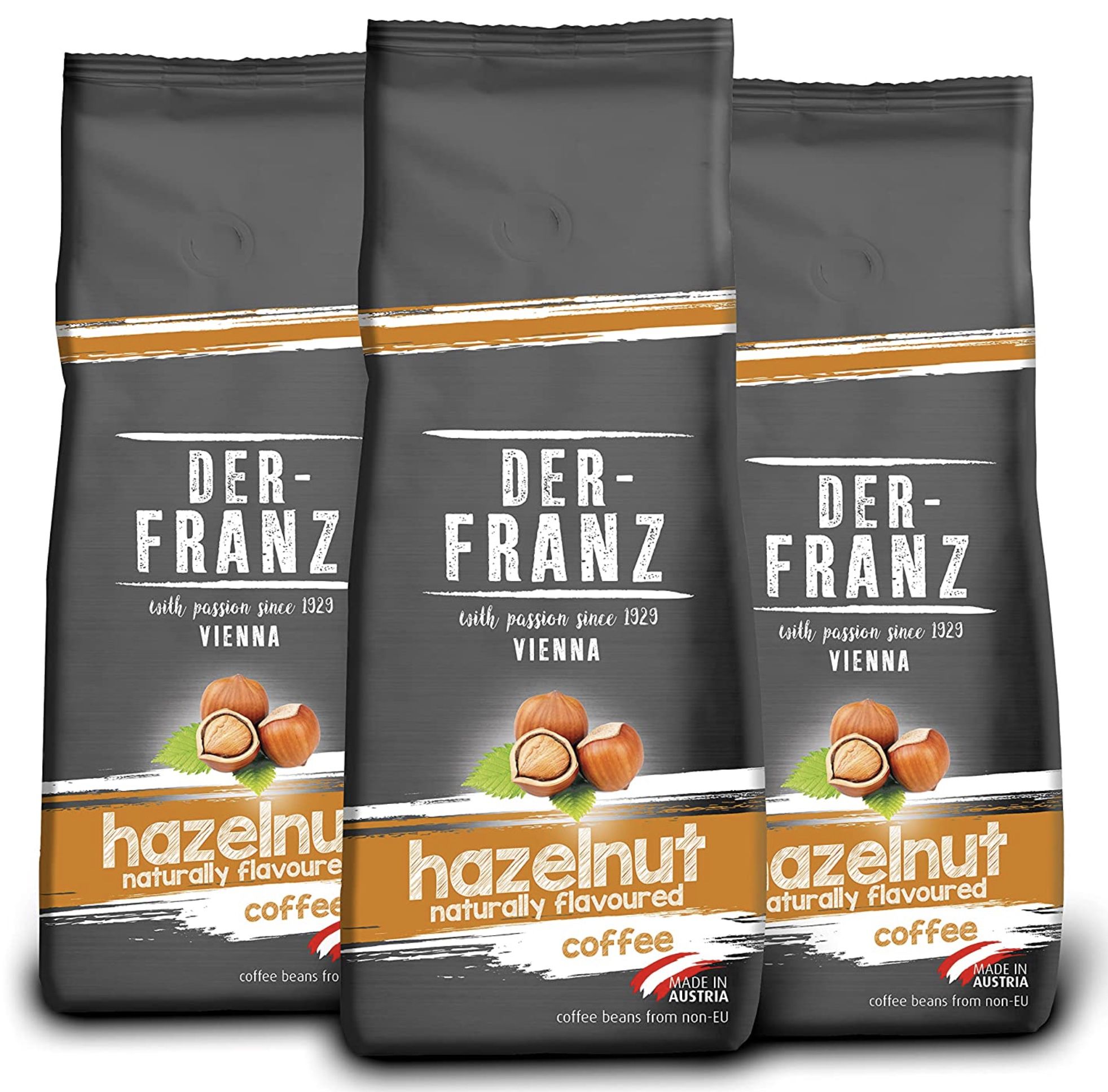 1,5kg Der-Franz Kaffee ganze Bohne aromatisiert mit natürlicher Haselnuss ab 13,58€ (statt 17€)