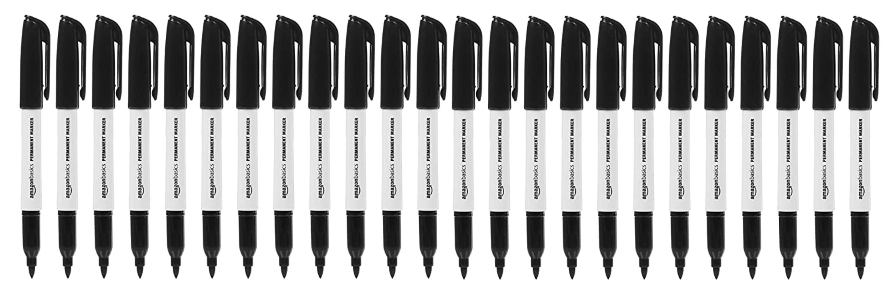 24er Pack Amazon Basics Permanent Marker Schwarz für 6,65€ (statt 10€)   Prime Sparabo