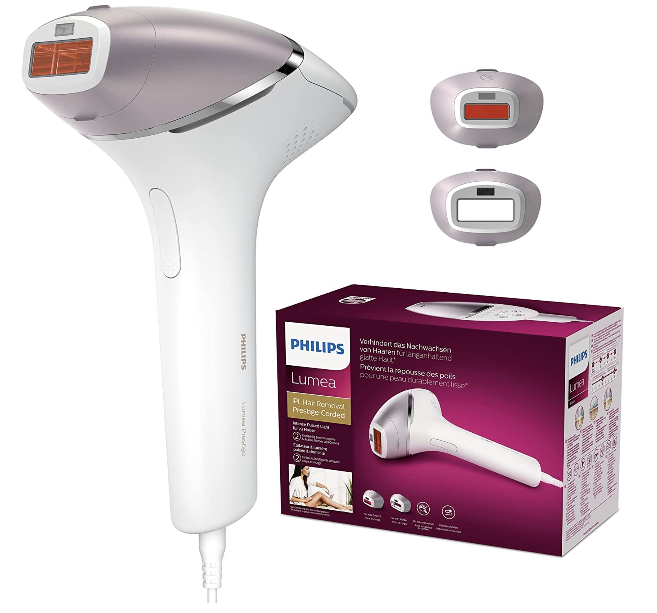 Philips Lumea Prestige Haarentfernungsgerät inkl. 2 Aufsätzen für 299,99€ (statt 370€)