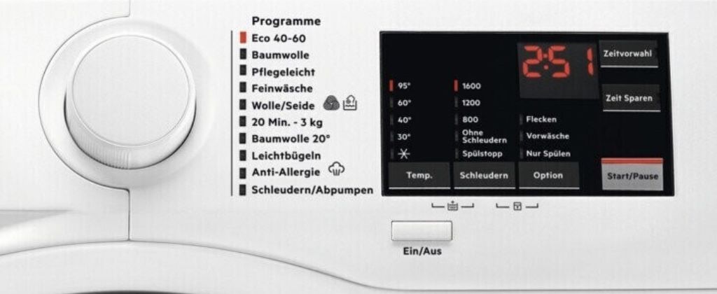 AEG L6FBF56680 Serie 6000   8 kg Waschmaschine mit ProSense Mengenautomatik & 1551 U/Min. für 499€ (statt 579€)