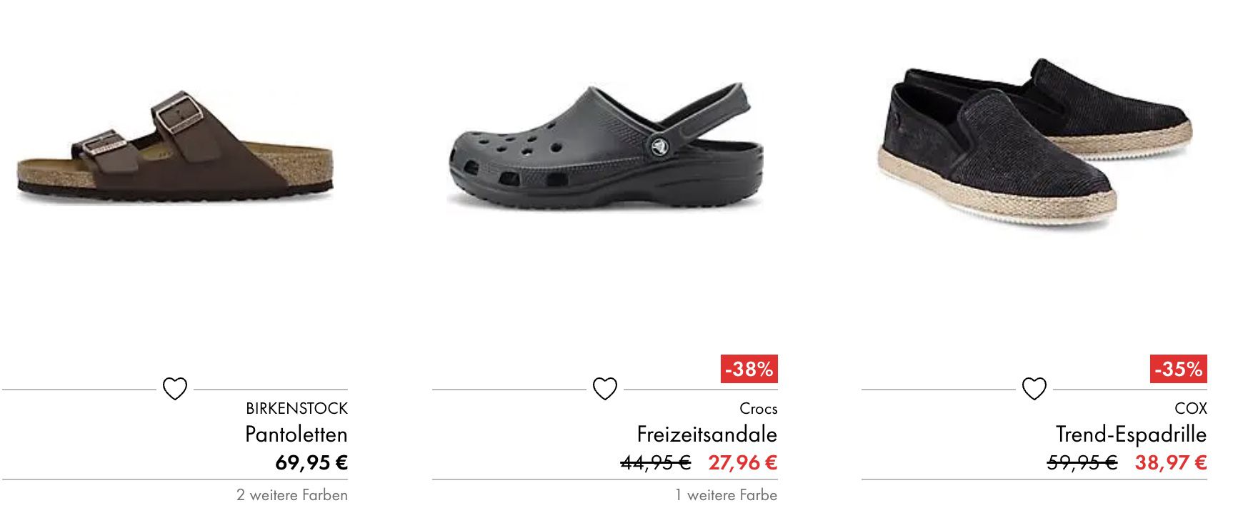 Görtz: 20% Extra Rabatt auf Sandalen, Zehentrenner uvm.   z.B. Geox Sandale für 54,36€ (statt 63€)