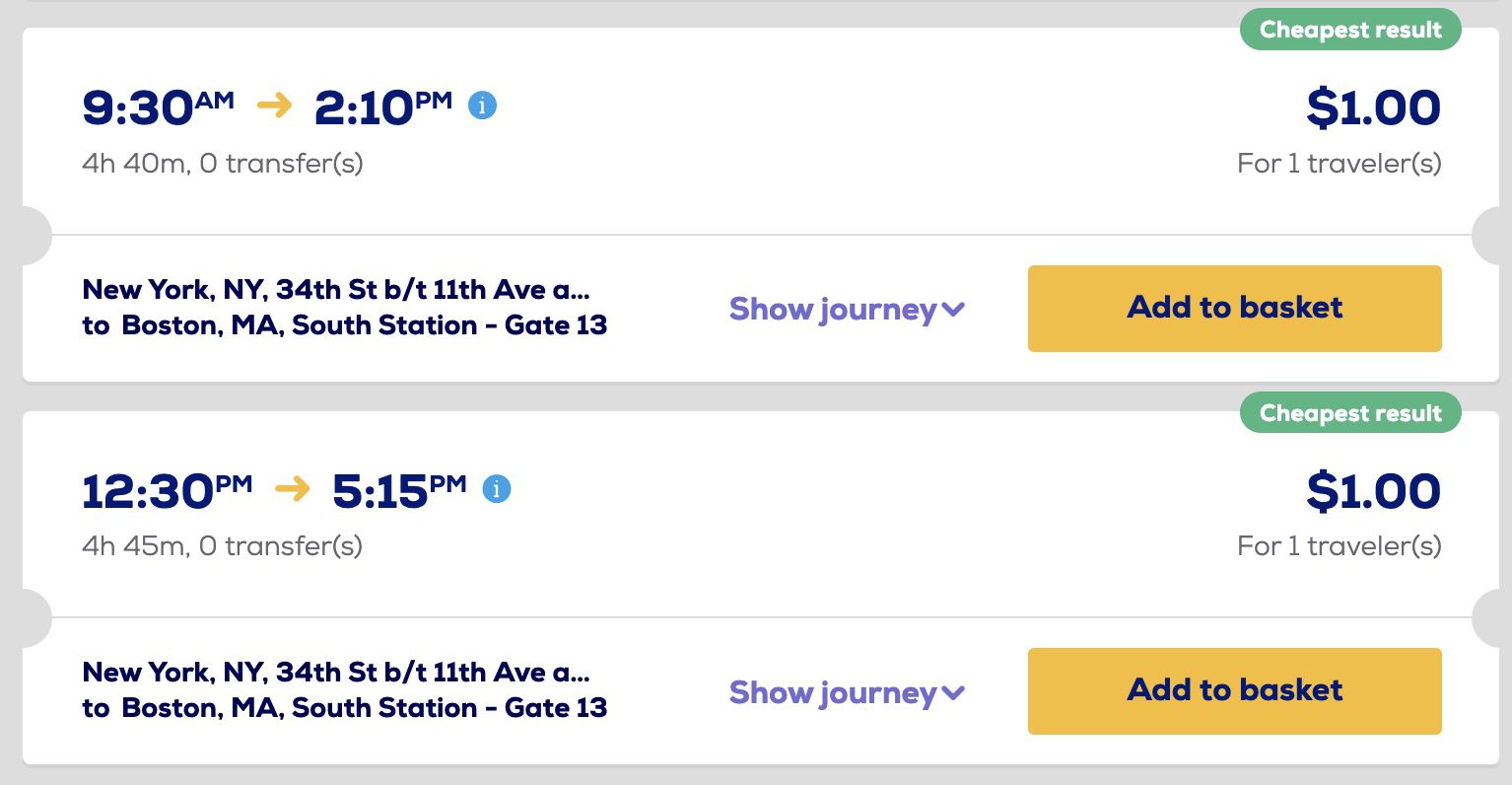megabus USA: Fernbus Fahrten ab 5$ (Sep. 2022 bis Jan. 2023)   z.B. New York nach Boston
