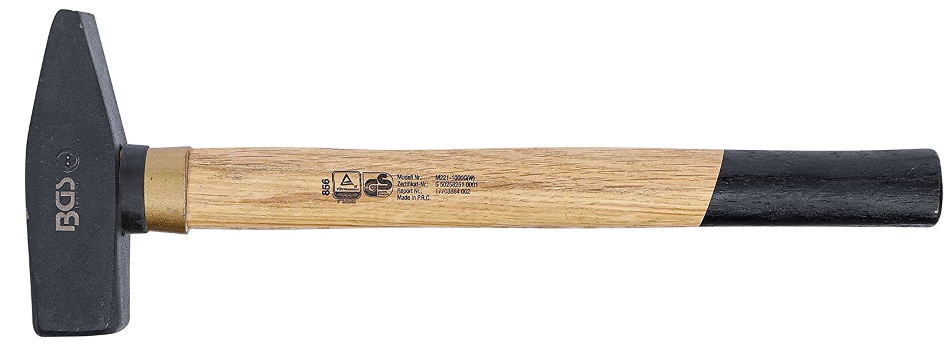 BGS 1.000g Schlosserhammer mit Holz Stiel nach DIN 1041 für 7,94€ (statt 14€)   Prime