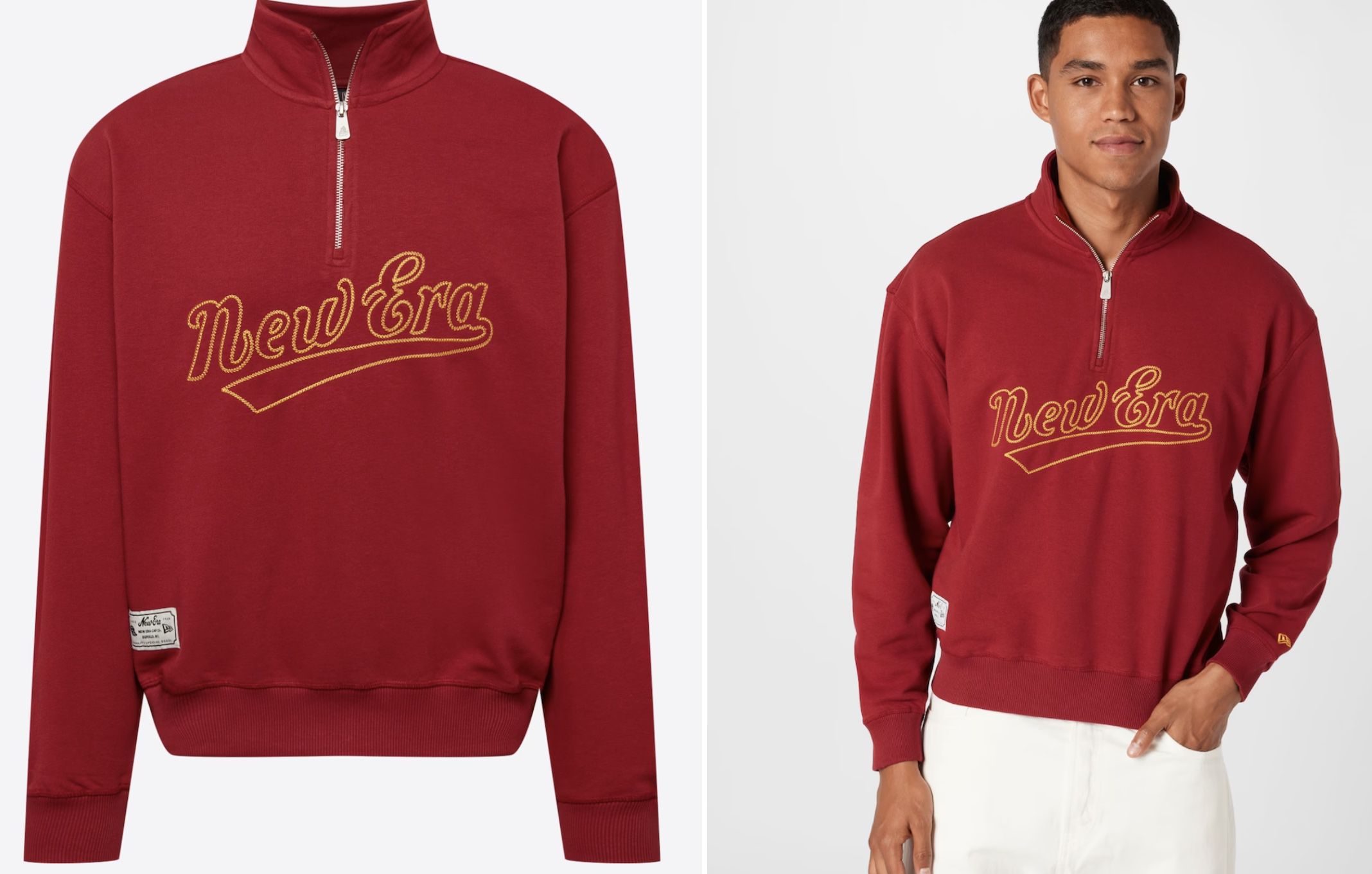 New Era Sweatshirt Heritage Turtle Neck in Rot für 23,90€ (statt 80€)