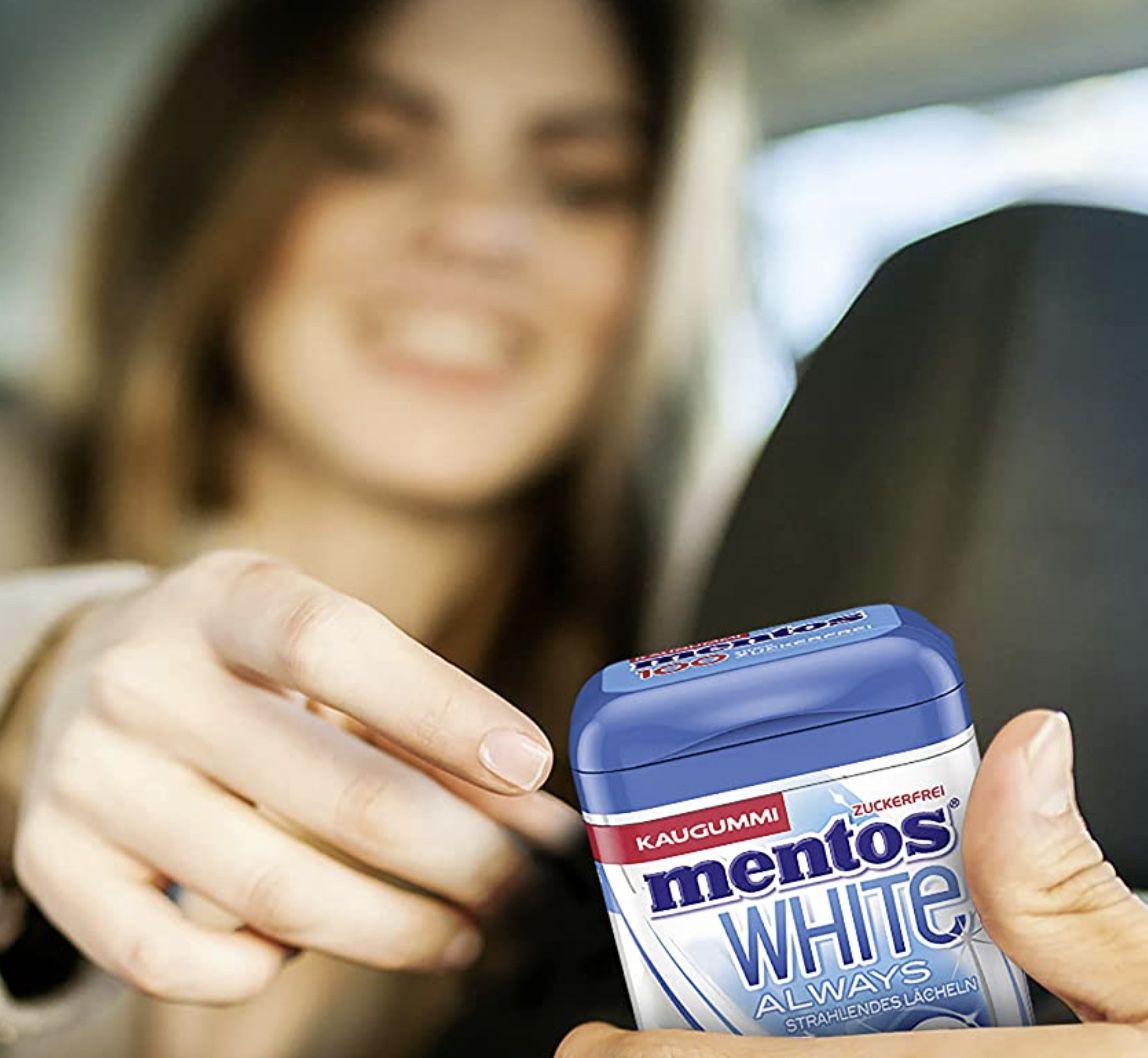 8x 100er Pack Mentos White Kaugummi zuckerfrei für 15,93€ (statt 20€)   Prime Sparabo