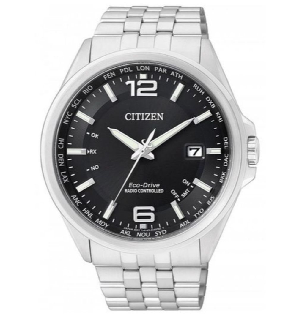 Citizen Eco Drive Elegant 4 Zonen Funkuhr 43 mm mit Edelstahl Armband für 178€ (statt 309€)