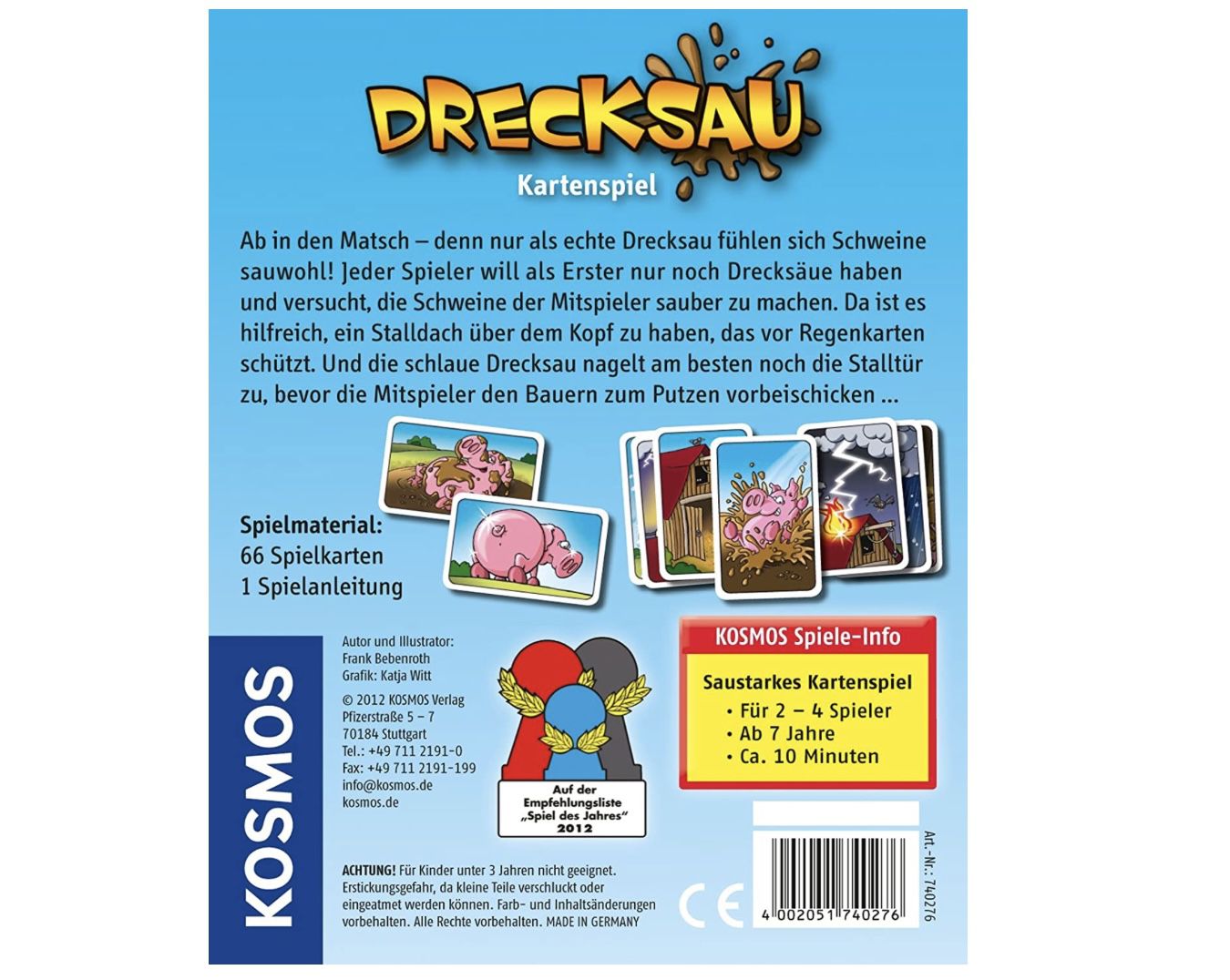 DRECKSAU! beliebtes Karten & Party Spiel für 5,99€ (statt 9€)   Prime