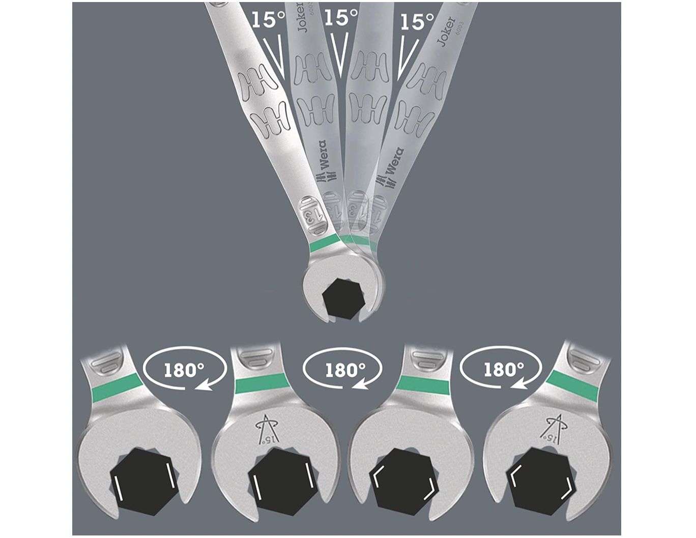 WERA 6003 Joker 11   Ring­maul­schlüs­sel Satz (11 tlg.) für 79,94€ (statt 92€)