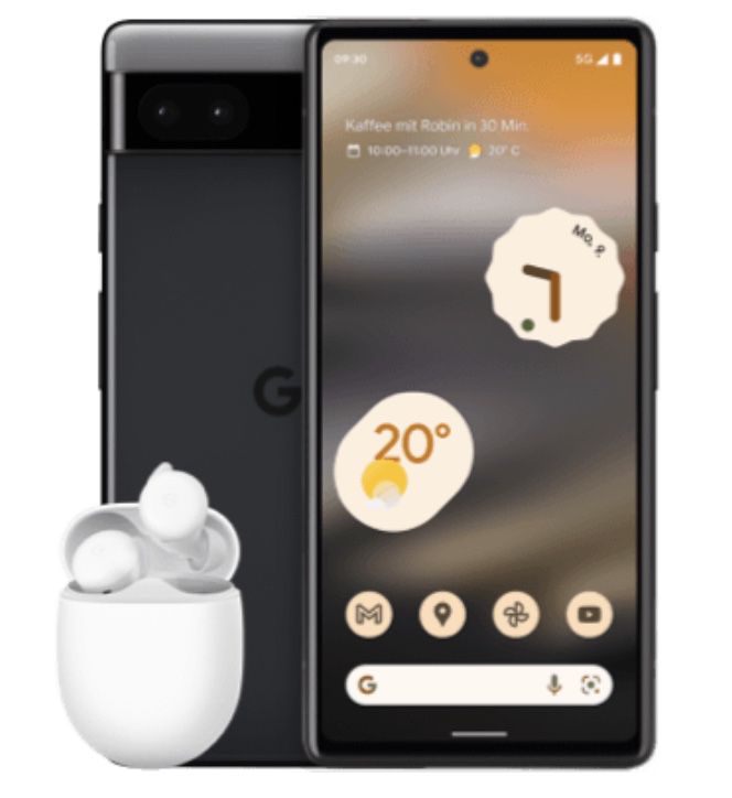 Google Pixel 6a für 25€ + GRATIS Pixel Buds A + o2 Allnet Flat mit 20GB LTE/5G für 29,99€ mtl. oder 60GB für 39,99€ mtl.