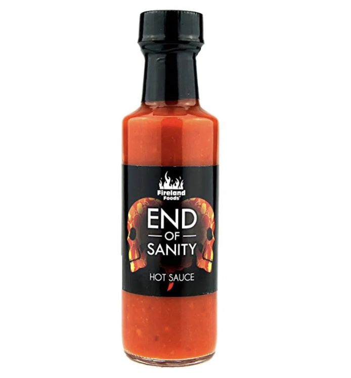 🌶️ 100ml Fireland Foods End Of Sanity (Carolina Reaper Chili) Hot-Sauce für 10,64€ (statt 14€)