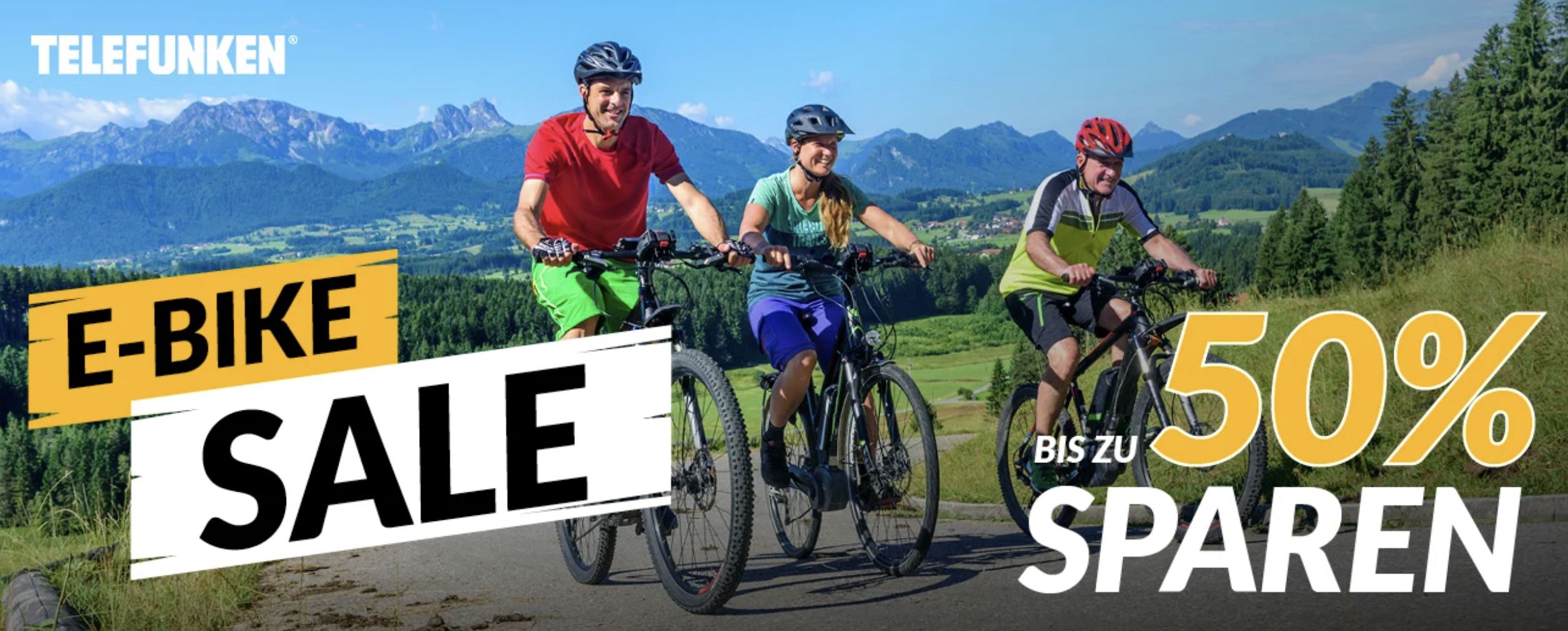 Bis 50% Rabatt auf Telefunken E Bikes + keine Versandkosten   z.B. Telefunken Expedition XT480 für 799€ (statt 904€)