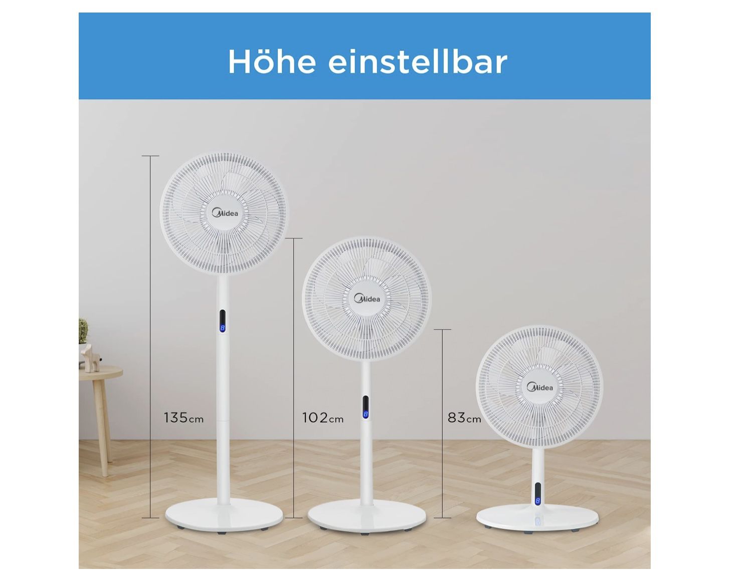 Midea S8   Standventilator mit Fernbedienung für 39,20€ (statt 47€)