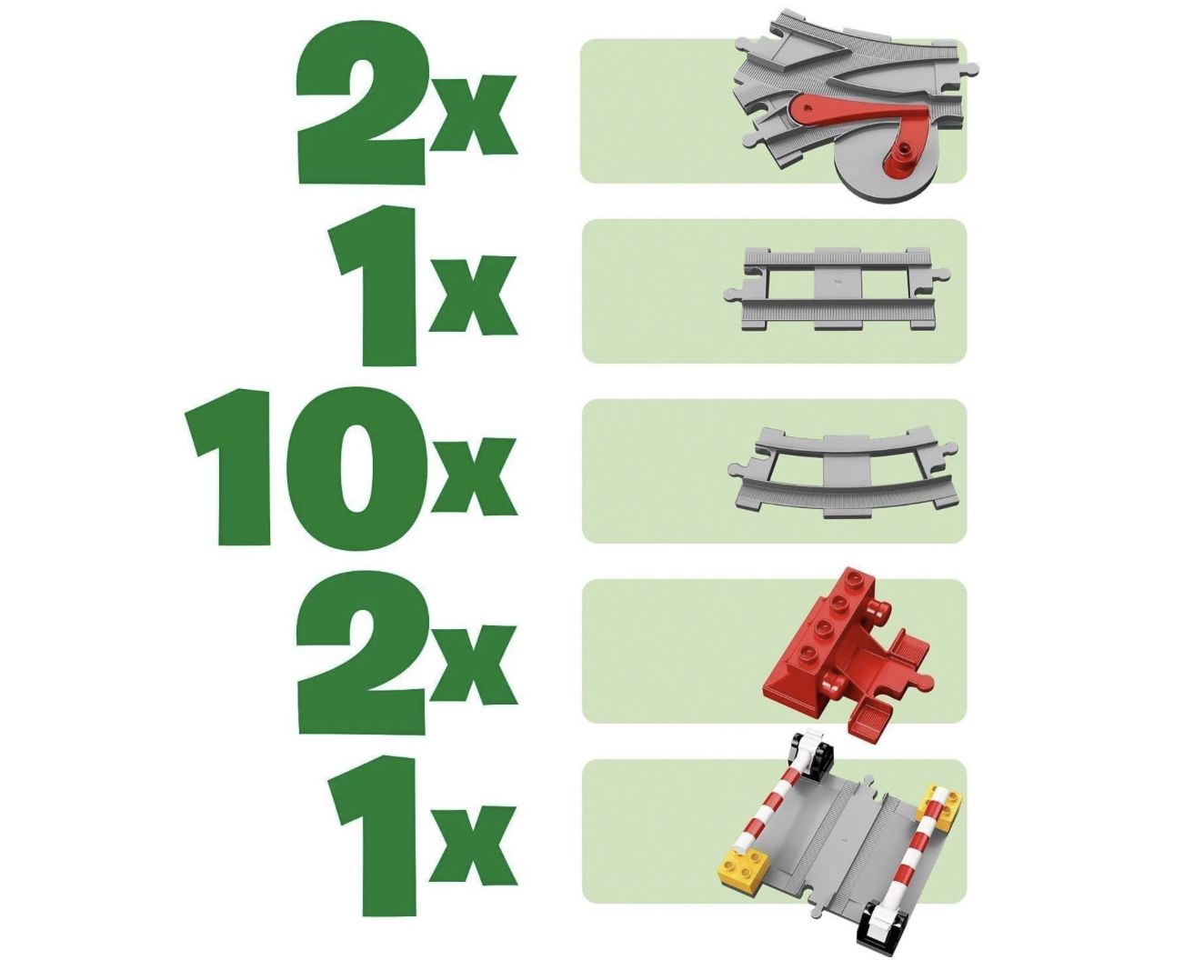 LEGO 10882 DUPLO   Zugschienen Bauset mit rotem Signalstein für 13,59€ (statt 17€)