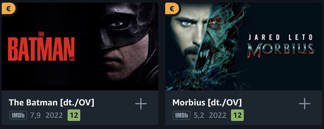 Amazon Filme Abend: Filme in HD für je 0,99€ leihen   z.B. The Batman (2022)
