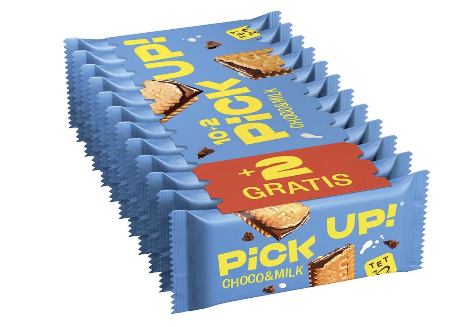 12er Pack PiCK UP! Choco & Milk Keksriegel ab 2,38€   Prime Sparabo