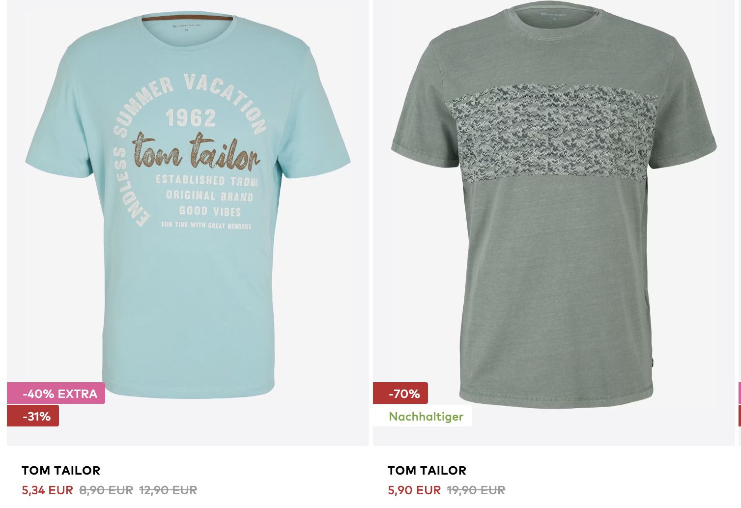 Tom Tailor T Shirts in verschiedenen Farben ab 5,34€ inkl. Versand (statt 12€)