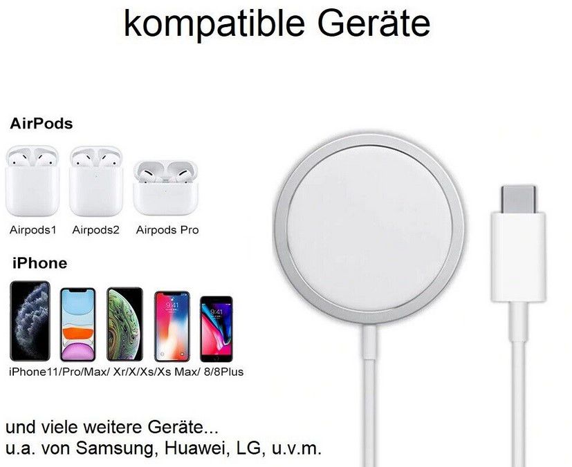 20W USB C Power Adapter PD Ladegerät + 15W Wireless Charger für iPhone 13/12 für 16,99€ (statt 20€)