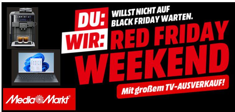 Media Markt Red Friday Weekend   z.B. Microsoft Surface Go 3 Convertible für 499€ (statt 619€)