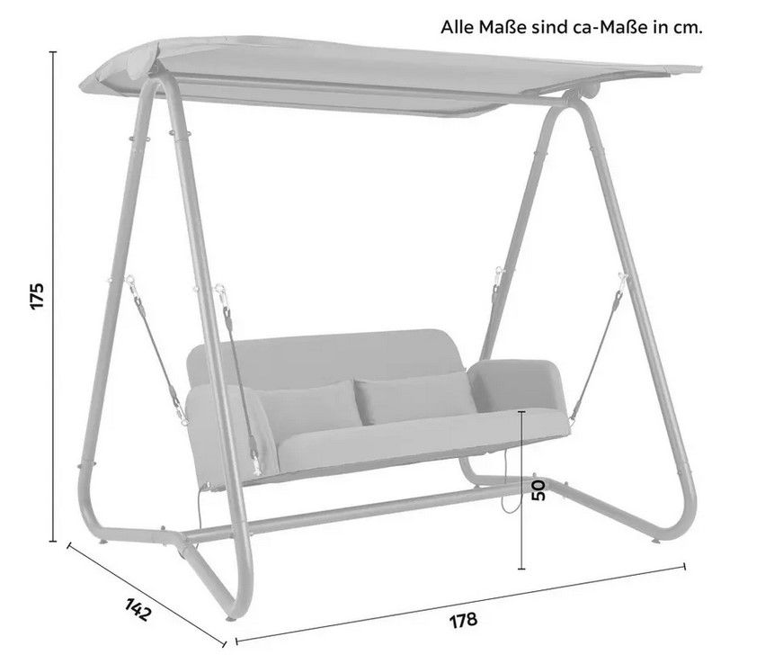 Bessagi Ilva Blu Hollywoodschaukel ab 83,20€ (statt 299€)
