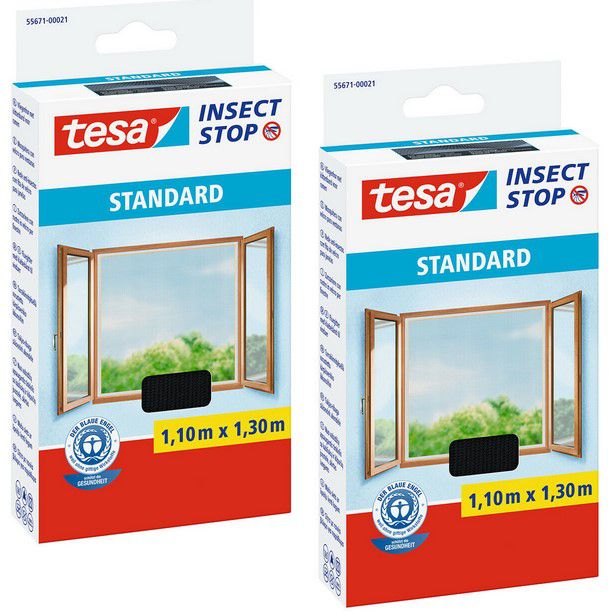 Doppelpack: tesa Insekten  Fliegengitterschutz für schmale Fenster für 10,99€ (statt 16€)