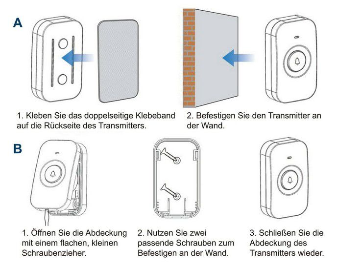 Eaxus 90280   Funkklingel und Funk Gong für 13,99€ (statt 20€)