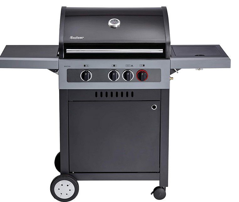 Enders Boston Black 3K Turbo Gasgrill mit 800°C Zone Seitenkocher für 272,92€ (statt 365€)