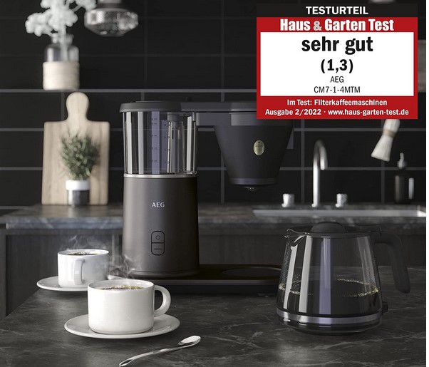 AEG CM7 Gourmet Midnight Titanium Filterkaffeemaschine für 64,99€ (statt 97€)