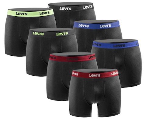 7x Levis Herren Trunk Boxershorts als Limited Style Edition für 38,99€ (statt 53€)