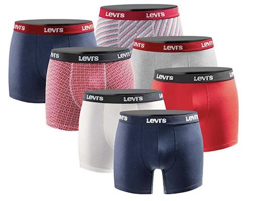 7x Levis Herren Trunk Boxershorts als Limited Style Edition für 38,99€ (statt 53€)