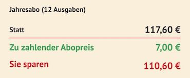 12 Ausgaben Cicero E Paper für 7€ (statt 118€)