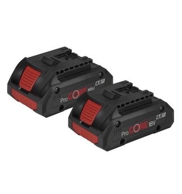 🏠 2er Set Bosch Professional 18V System Akku je 4 Ah + Ladegerät für 140€ (statt 169€)