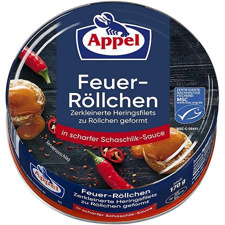 12x Appel Feuer-Röllchen, Heringsröllchen in scharfer Schaschlik-Sauce ab 15,26€ (statt 19€) &#8211; Prime Sparabo
