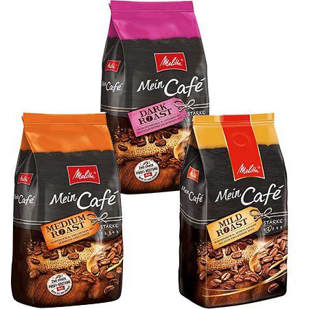 1Kg Melitta Mein Café Kaffeebohnen in Mild, Medium oder Dark Roast zu je 11,99€ (statt 19€) Prime