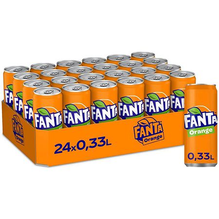 24er Pack Fanta Orange, 330ml Dosen ab 9,15€ zzgl. Pfand (statt 14€) &#8211; Prime Sparabo