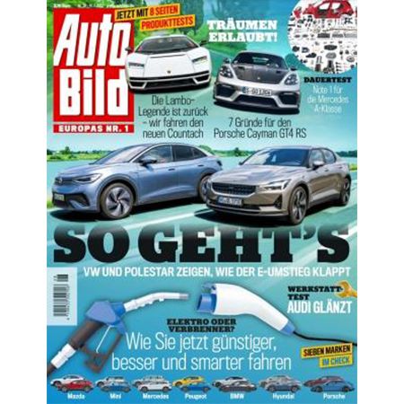 52 Ausgaben Auto Bild Abo für 161,20€ + Prämie: 79€ Scheck