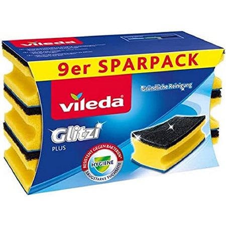 9er Pack Vileda Glitzi Plus Topfreiniger mit Antibac-Effekt ab 2,64€ (statt 4,39€)