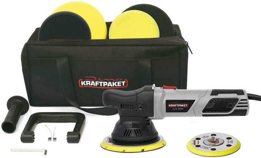 Dino Kraftpaket 640302 Exzenter Poliermaschinen Set, 900W für 76€ (statt 99€)