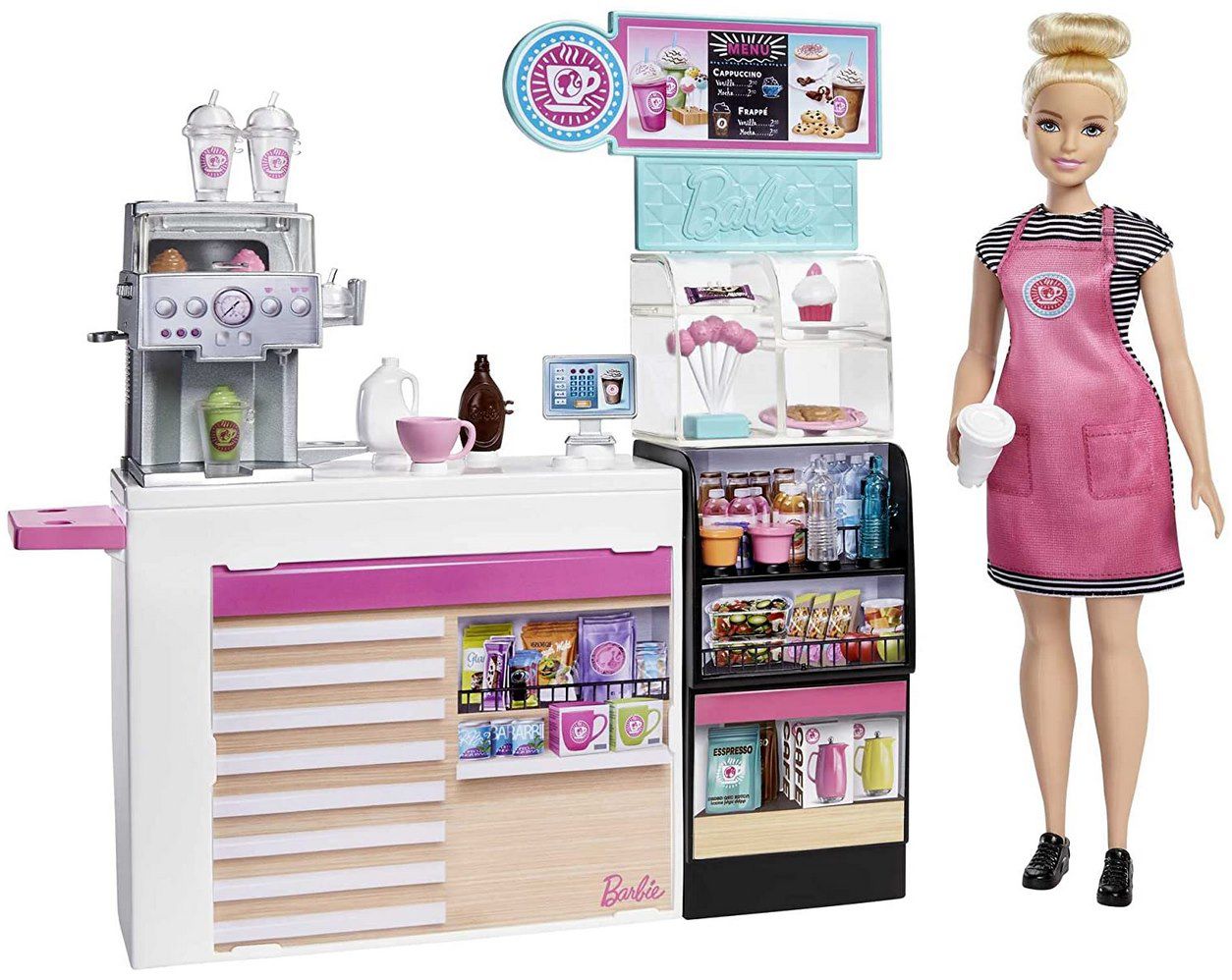 Barbie GMW03 Naschcafé Spielset mit Barbie + 20 Teile für 26,29€ (statt 39€)