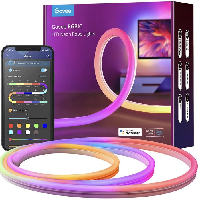 Govee Neon RGBIC LED Strip (3m) mit App Steuerung für 52,99€ (statt 77€)