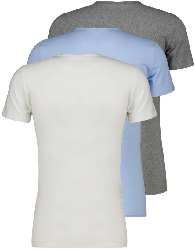 3er Pack Tommy Hilfiger Herren T Shirts in Weiß/Hellblau/Grau für 27,45€ (statt 38€) M & L