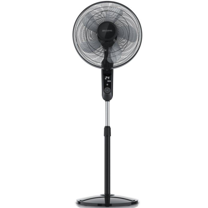 Brandson DC Motor Standventilator in Schwarz mit Fernbedienung für 49,85€ (statt 80€)