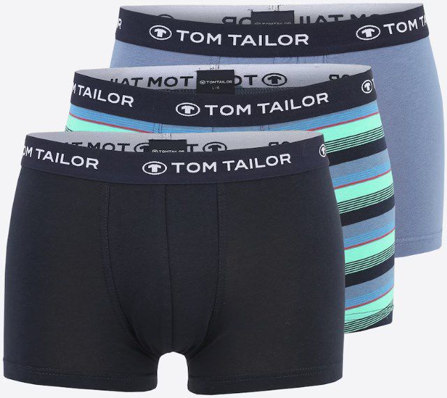 3er Pack Tom Tailor Boxershorts in verschiedenen Varianten ab 19,19€ (statt 24€)